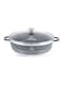 Life Smile Non Stick Shallow Pot with Multi Layer Non Stick Granite Coating