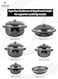 Life Smile 11 Pcs Enamel Cookware Set with Ultra Non Stick Pots and Pans