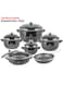 Life Smile 11 Pcs Enamel Cookware Set with Ultra Non Stick Pots and Pans