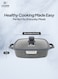 Life Smile Granite Nonstick 28cm Shallow Pot with Lid (4.5L) &ndash; Multi-Layer Granite Coating-Induction Compatible Aluminium Casserole