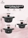 Life Smile Premium 6 Pcs Non-Stick Cookware Set Titanium Coating-Black