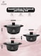 Life Smile Premium 6 Pcs Non-Stick Cookware Set Titanium Coating-Black