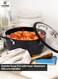 Life Smile 16cm Granite Non-Stick Pot with Glass Lid And Silicone Handles