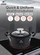 Life Smile 16cm Granite Non-Stick Pot with Glass Lid And Silicone Handles