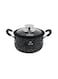 Life Smile 16cm Granite Non-Stick Pot with Glass Lid And Silicone Handles