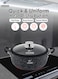 Life Smile 24cm Granite Non-Stick Pot with Glass Lid And Silicone Handles