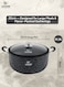 Life Smile 32cm Granite Non-Stick Pot with Glass Lid And Silicone Handles