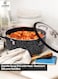 Life Smile 32cm Granite Non-Stick Pot with Glass Lid And Silicone Handles