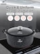 Life Smile 32cm Granite Non-Stick Pot with Glass Lid And Silicone Handles