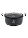 Life Smile 32cm Granite Non-Stick Pot with Glass Lid And Silicone Handles