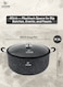 Life Smile 40cm Granite Non-Stick Pot with Glass Lid And Silicone Handles