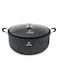 Life Smile 40cm Granite Non-Stick Pot with Glass Lid And Silicone Handles