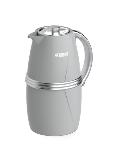 Life Smile 1L Vacuum Flask with Pure Pink Glass Inner