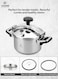 Life Smile 6L Premium 18/10 Stainless Steel Pressure Cooker with Steamer Basket &amp; Glass Lid
