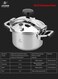 Life Smile 6L Premium 18/10 Stainless Steel Pressure Cooker with Steamer Basket &amp; Glass Lid