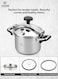 Life Smile 10L Premium 18/10 Stainless Steel Pressure Cooker with Steamer Basket &amp; Glass Lid