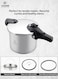 Life Smile 8L Premium 18/10 Stainless Steel Push Lock Pressure Cooker with Steamer Basket &amp; Glass Lid