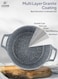 Life Smile 6 Pcs Granite Non-Stick Cookware Set-Casserole Pots with Lids-Induction Bottom-Multi-Layer Coating