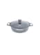 Life Smile 32cm Granite Non-Stick Shallow Pot with Glass Lid