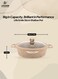 Life Smile 40cm Granite Non-Stick Shallow Pot with Glass Lid