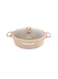 Life Smile 40cm Granite Non-Stick Shallow Pot with Glass Lid