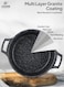 Life Smile 36cm Granite Non-Stick Shallow Pot with Glass Lid