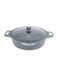 Life Smile 40cm Granite Non-Stick Shallow Pot with Glass Lid