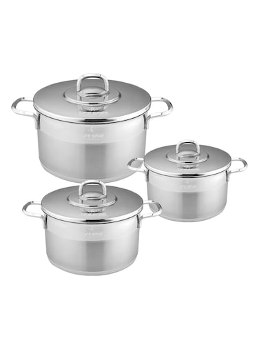 Life Smile Stainless Steel Cookware Set with Glass Lid