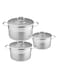 Life Smile Stainless Steel Cookware Set with Glass Lid