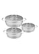 Life Smile Stainless Steel Cookware Set with Glass Lid