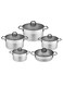 Life Smile Stainless Steel Cookware Set with Glass Lid