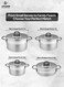 Life Smile Stainless Steel Cookware Set with Glass Lid
