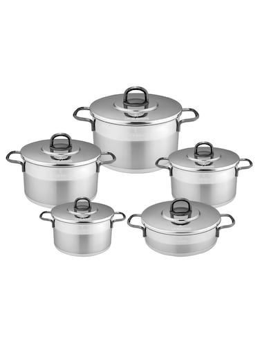 Life Smile Stainless Steel Cookware Set with Glass Lid