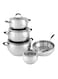 Life Smile 18/10 Stainless Steel Cookware Set with Induction Bottom Multi-Size Pots &amp; Fry Pan