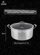 Life Smile 28cm Stainless Steel Cooking Pot with Non-Stick Interlocking Pattern