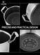 Life Smile 32cm Stainless Steel Cooking Pot with Non-Stick Interlocking Pattern