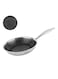 Life Smile 20cm Stainless Steel Fry Pan with Non-Stick Interlocking Pattern-1L