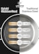Life Smile 12 Pcs Stainless Steel Non stick Cookware Scratch Resistant Pots Pans