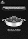 Life Smile 32cm Hybrid Stainless Steel Shallow Pot with Lid   Non-Stick Cookware   Induction Compatible (5.6L)