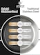 Life Smile 32cm Hybrid Stainless Steel Shallow Pot with Lid   Non-Stick Cookware   Induction Compatible (5.6L)