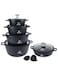 Life Smile Non-Stick Titanium Cookware Set with Induction Base