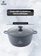 Lifesmile 32cm Aluminium Granite Nonstick Soup Pot with Lid &ndash; Induction Base, Easy Clean, 10.0L