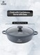 Life Smile 36cm Granite Nonstick Shallow Pot with Lid &ndash; Induction Base, 7.0L, Aluminum Cookware
