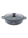 Life Smile 36cm Granite Nonstick Shallow Pot with Lid &ndash; Induction Base, 7.0L, Aluminum Cookware