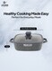 Life Smile Granite Nonstick 24cm Shallow Pot with Lid (3.0L) &ndash; Multi-Layer Granite Coating-Induction Compatible Aluminium Casserole