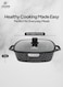Life Smile Granite Nonstick 32cm Shallow Pot with Lid (6.8L) &ndash; Multi-Layer Granite Coating-Induction Compatible Aluminium Casserole