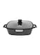 Life Smile Granite Nonstick 32cm Shallow Pot with Lid (6.8L) &ndash; Multi-Layer Granite Coating-Induction Compatible Aluminium Casserole