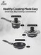 Life Smile Mini Cookware Set &ndash; Granite Nonstick Fry Pan, Sauce Pan &amp; Soup Pot with Energy Saver Base