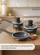 Life Smile Mini Cookware Set &ndash; Granite Nonstick Fry Pan, Sauce Pan &amp; Soup Pot with Energy Saver Base