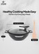 Life Smile 28cm Granite Nonstick Wok Pan with Lid (4.4L) &ndash; Induction Base